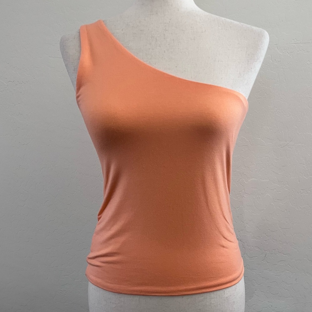 J. Crew NWT FormKnit One-Shoulder Tank in Bright Cantelope Size Medium